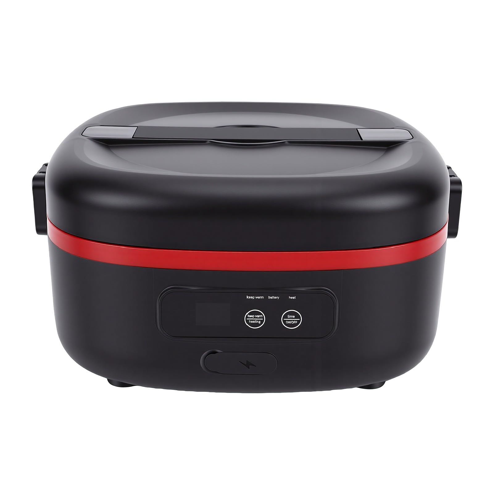 Lunch Boxes Box 75W, Scaldavivande Riscaldato in Acciaio Inossidabile 1L Senza Fili per Viaggi Ufficio Batteria Ricaricabile Scaldavivande Elettrico Portatile Portatile