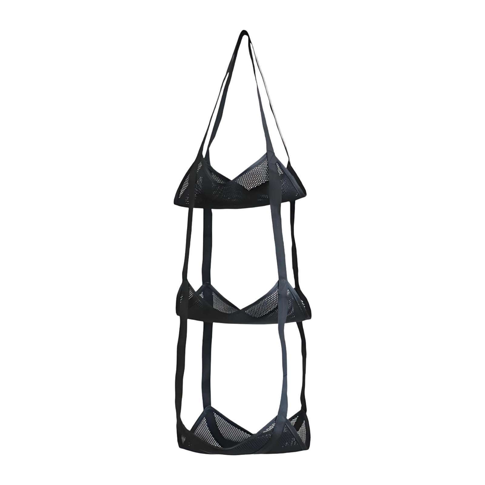 MYADDICTION Sports Ball Storage Net Basket for Garage Display Rack for Volleyball Soccer 3 Layer-image-31