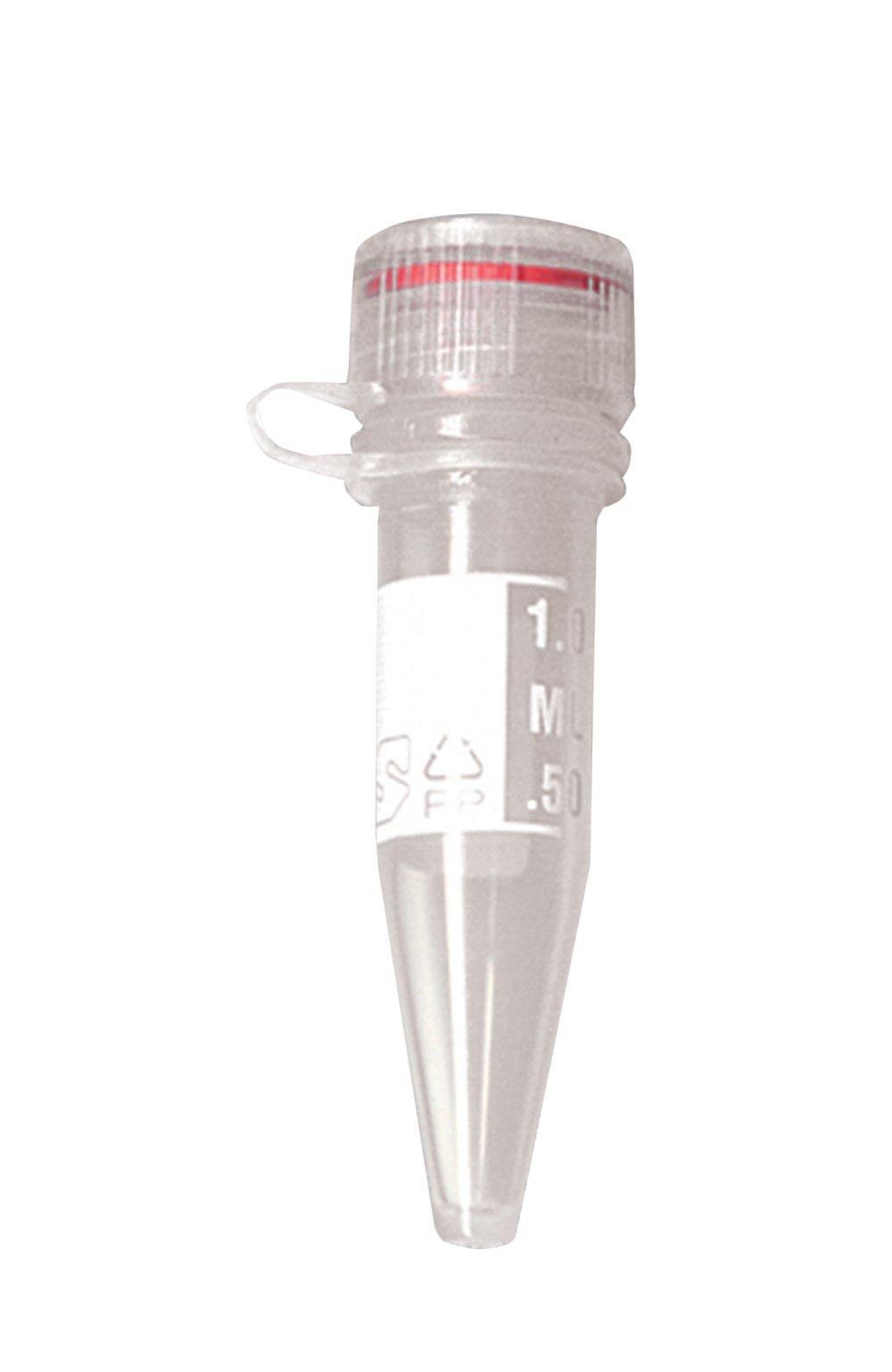 neoLab Polypropylen neoScrew-Microtubes mit Kappe und Lasche, Konisch, Steril Graduiert, Transparent, 1.5mL Kapazität, 500 Stück