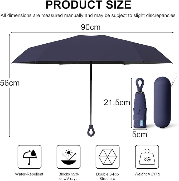 Image of Zemic Umbrella, UV Big Size Umbrella for Sun Protection Rain Windproof Strong Large 3 Fold For Men Women Kids Boys Girls Perfect & Stylish Windproof & Compact''