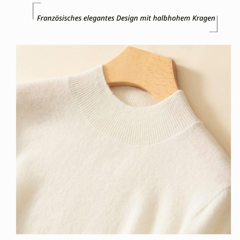 XZEIT Kaschmir-Pullover für Frauen, 100% Kaschmir-Langarm-Pullover, Rundhalsausschnitt, lässiger Strickpullover