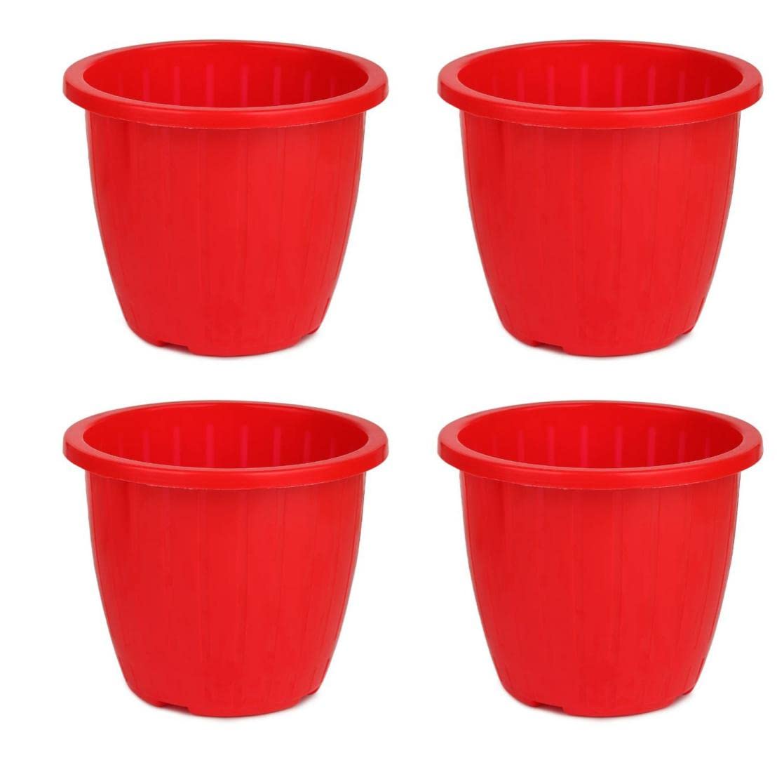 GTB Set of 4 Duro Flower Pot 8 inches for Gardening,Indoor/Outdoor Planter (red) (B0C5JQKMVW) Amazon Price History, Amazon Price Tracker