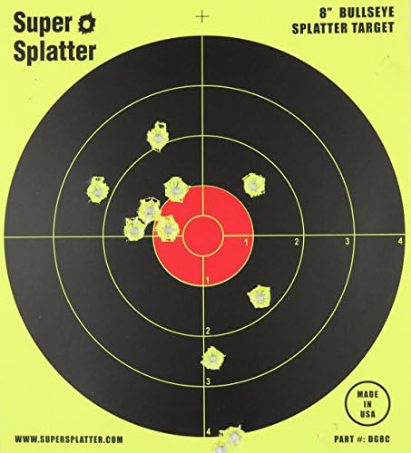 8" Bullseye Super Splatter Targets - 100, 50, 25 Packs - Creates Huge Super Splatter Spots - See Your Hits Instantly (100)