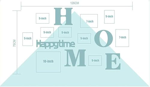 Miniatura 6 de Juego de marcos de fotos de madera para fotos de 10 piezas con diseño de personalidad, paquete múltiple de marcos de fotos, kit de galería de fotos,