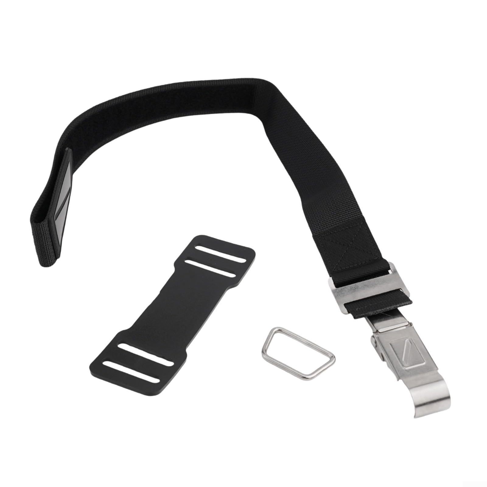 Diving Tank Strap with Sewn-in Anti-Slip Pad and Quick Release Buckle, Adjustable Nylon Band for Most Standard Cylinders