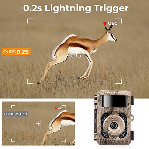 K&F Concept 4K 32Mp Wifi Trail Camera, Hunting Game Camera With 120° No Glow Infrared Night Vision Motion Activated Ip66 Waterproof, 0.2S Trigger, 2.4’’ Lcd Trail Camera Sends Picture To Cell Phone #TOP5