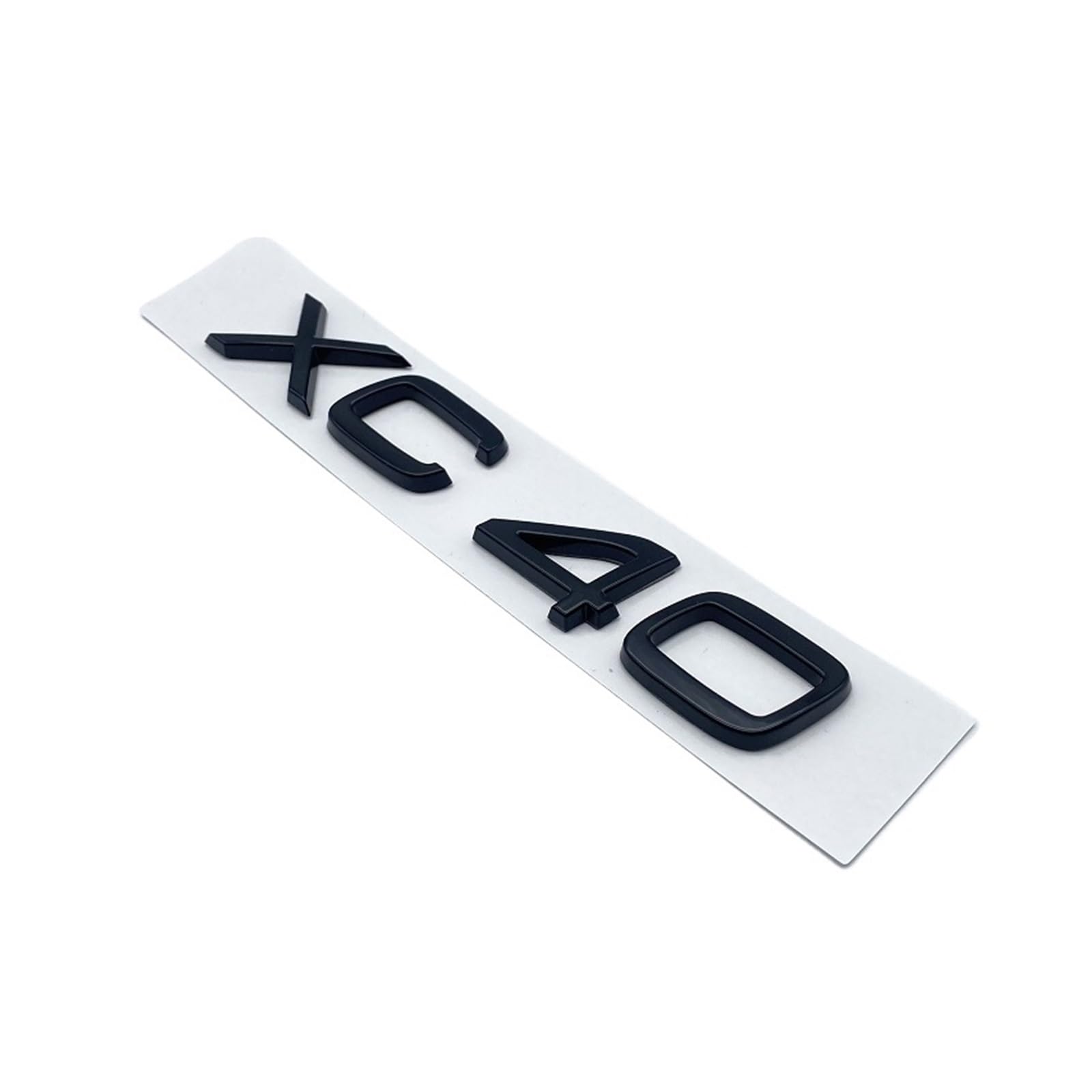 NIBOTT Glossy Black Silver Emblem Nameplate Sticker Fit For Volvo XC40 B3 B4 T3 T4 T5 For Volvo Trunk Lid Badge Models Decal Car Sticker(Glossy black XC40)
