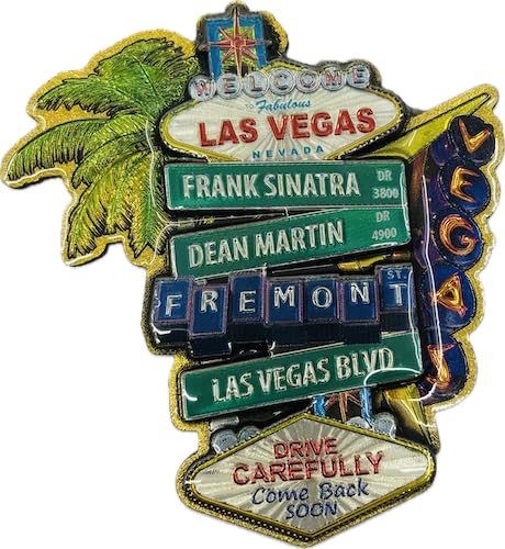 Imán decorativo Las Vegas con señales callejeras icónicas miniatura 1