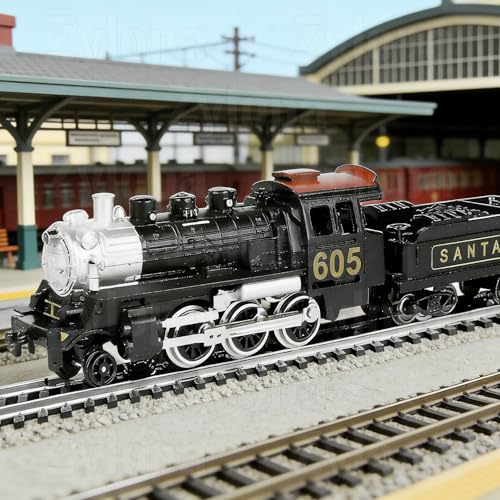 Image of 2-6-0 Decorative Locomotive with Lighting and Tender HO Scale Model Railway, Featuring Exquisite Wooden Sleepers and Highly Conductive Nickel Silver Track, Compatible with The HODC Series