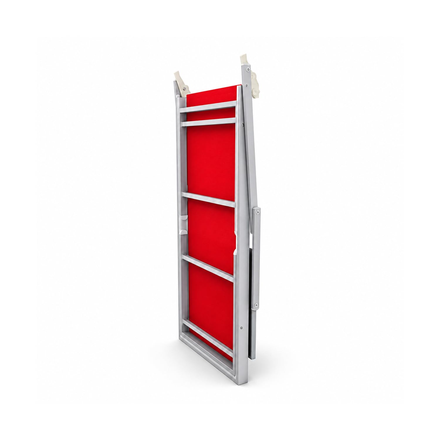 Bricozone Lettino Pieghevole Prendisole in Alluminio E Tessuto Textilene Professionale Con Tettuccio Parasole Orientabile Sdraio Per Mare Spiaggia Piscina Giardino 182 x 60 x 38 Cm Rosso