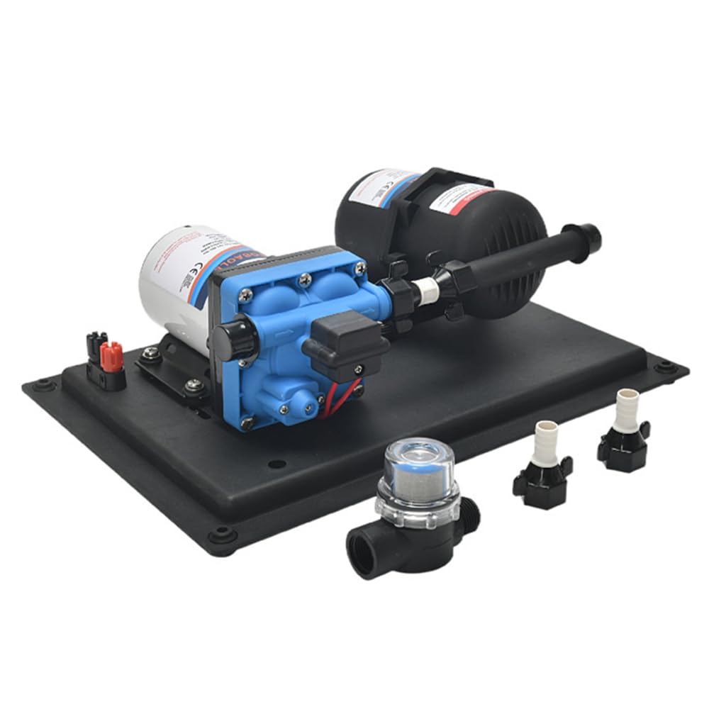 DC 24V RV Water Pump,3GPM 55PSI Quiet On Demand RV Water Diaphragm Pump with Pressure Tank, Fresh Water PUM for Boat Travel Trailer RV Kitchen (24V)