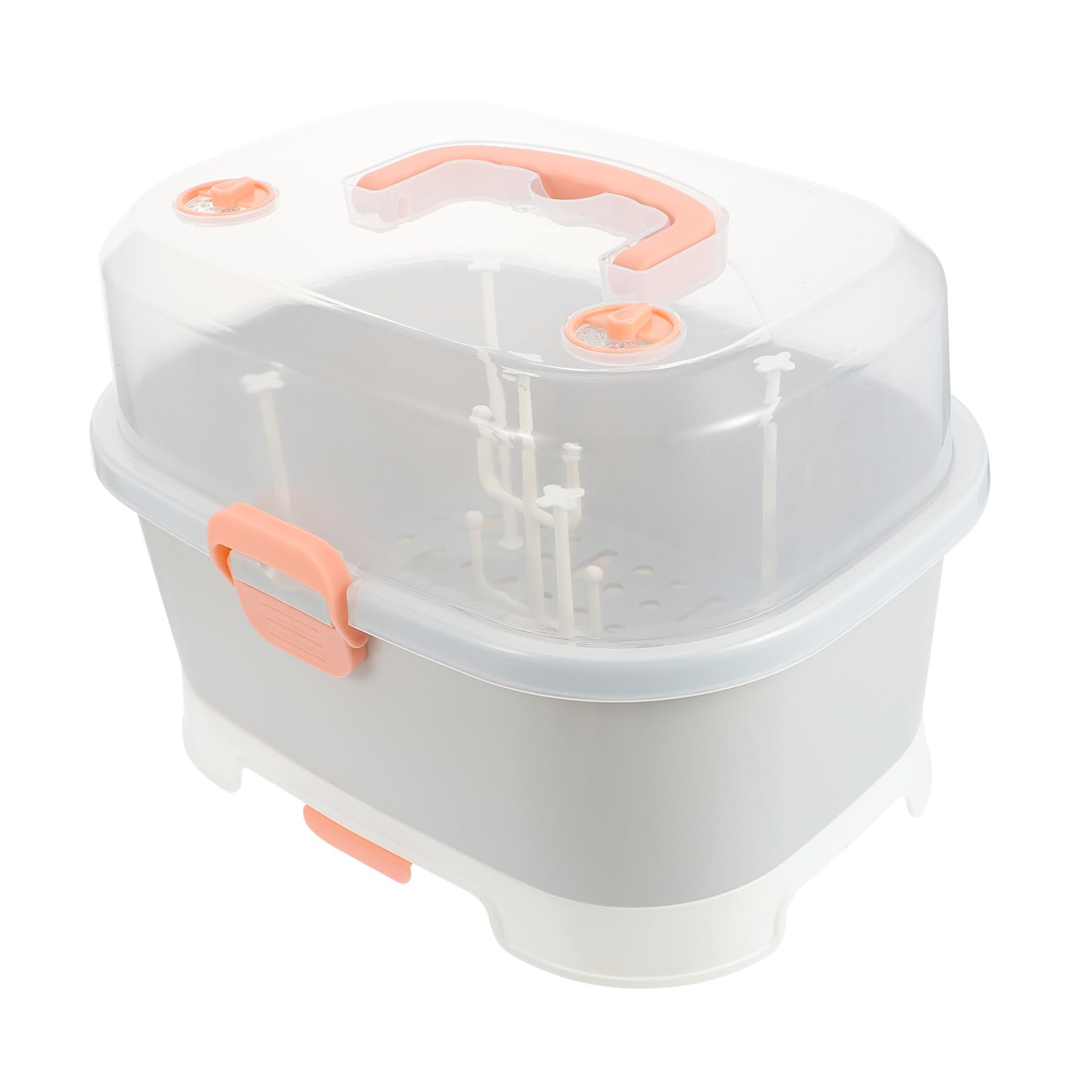 Große Babyflaschen Aufbewahrungsbox aus Pp für Reisen und Outdoor | Milchflaschenbehälter mit Großer Kapazität, Ordnung für Schnuller und Zubehör, Praktischer Transport