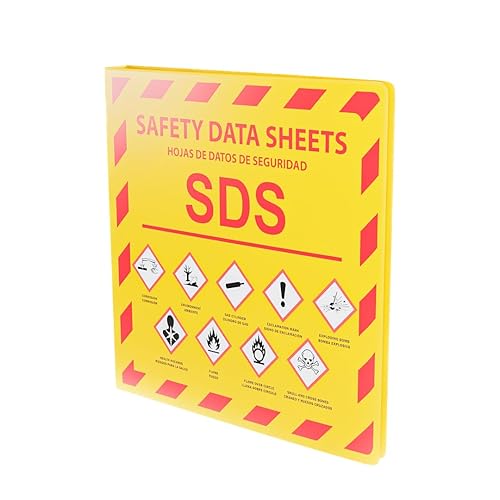 Miniatura 9 de Yellow Safety Inc Carpeta MSDS SDS - Requisitos actualizados 2023 paquete de 2 resistente de 3 pulgadas hoja de datos de seguridad de 3 anillos