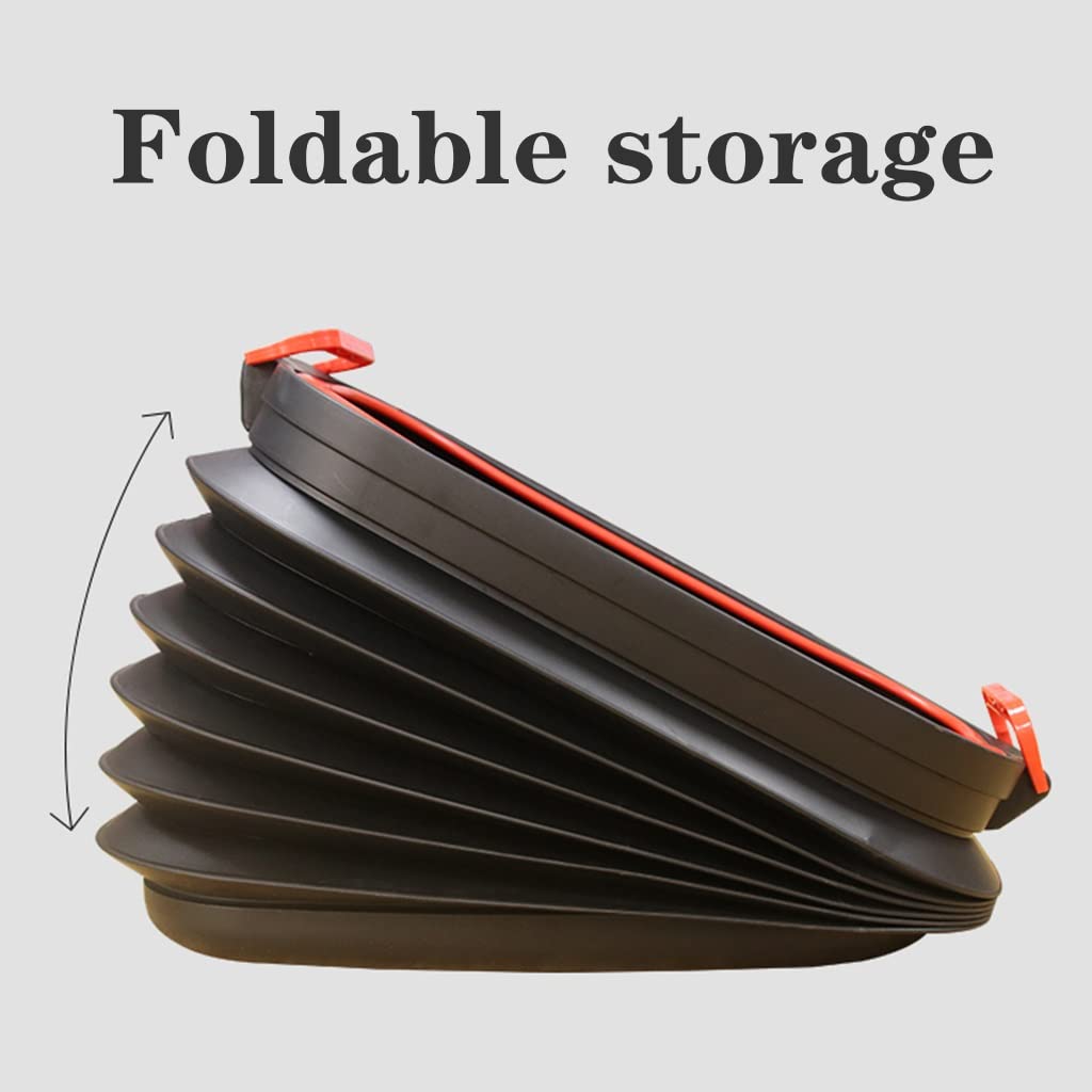Seau de pêche pliable avec poignée, seau à eau portable pliable pour lavage de voiture, camping, voyage, économiseur d'espace, idéal pour la randonnée et la pêche