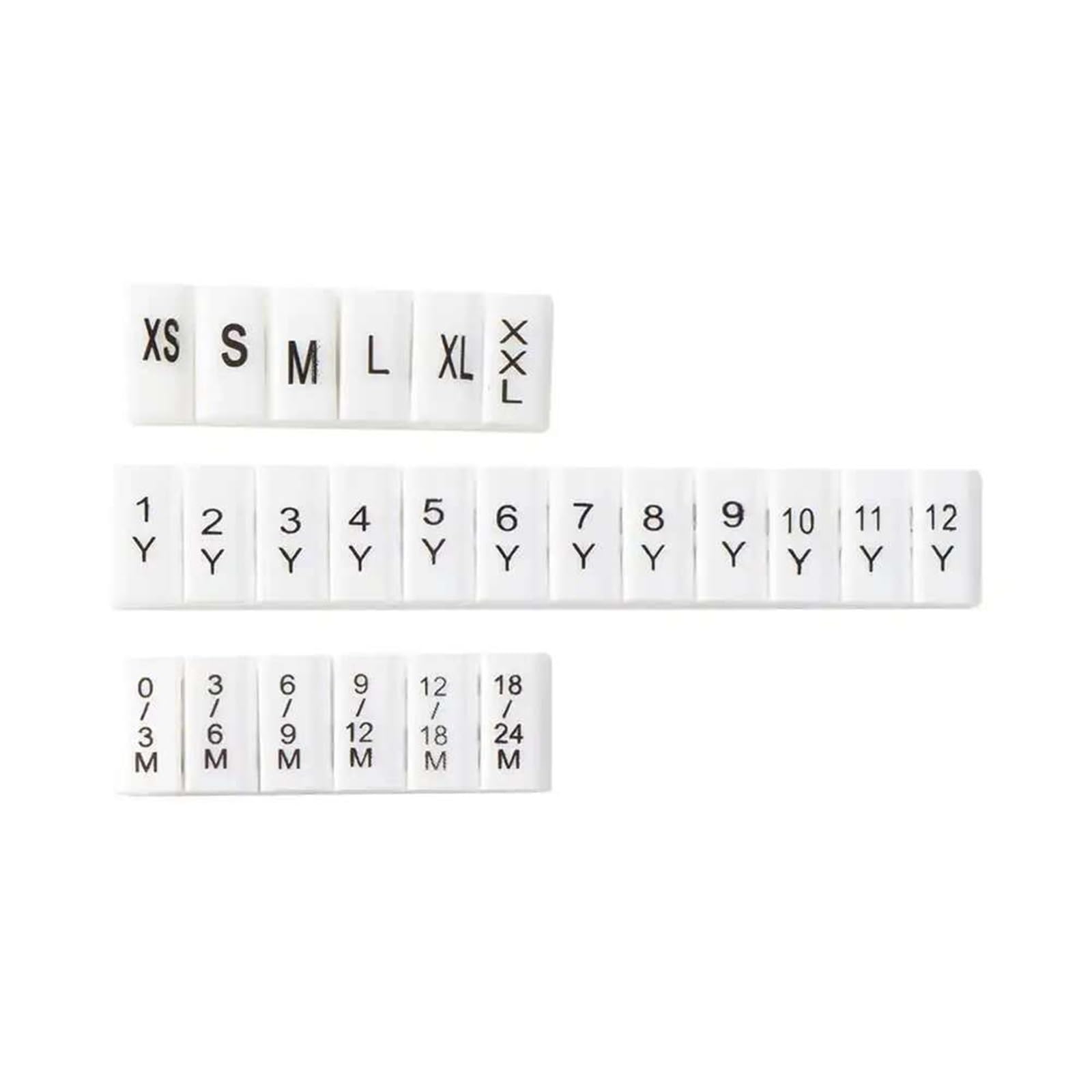 Clothes Hanger Size Markers 100pcs Coat Hanger Size Cubes Babieswear Garment Clothes Marker Babies Size Cube(XXL)