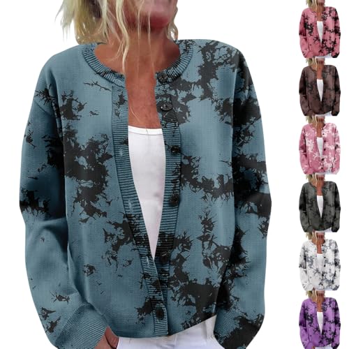 Chunky Cardigan Sweaters for Women Trendy Tie Dye...