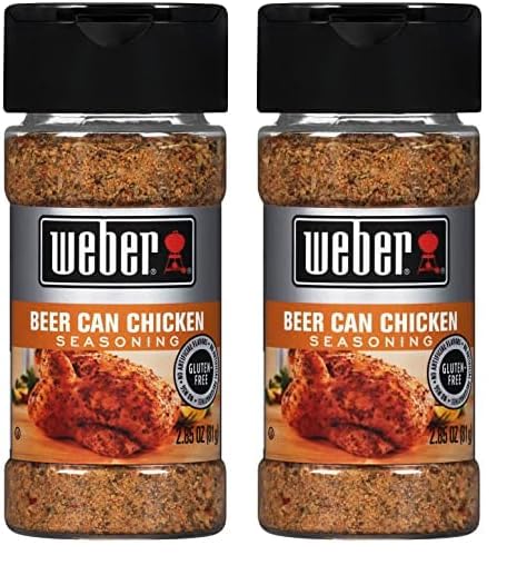 Weber Condimento de pollo en lata de cerveza, cocteleras de 2.85 onzas (paquete de 2)