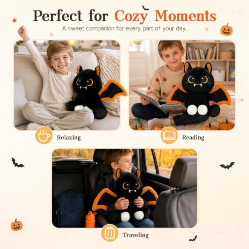 Image of MorisMos Bat Plush Glow in the Dark, Halloween Stuffed Animal Bat, 14 inch