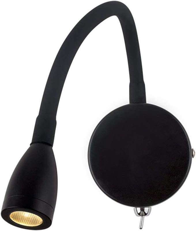 Wall Lights Led Hose Light Bedside Reading Wall Lamp Mural Lamp Bedroom Lamp Angle Adjustable Reading Tube Lighting,Black