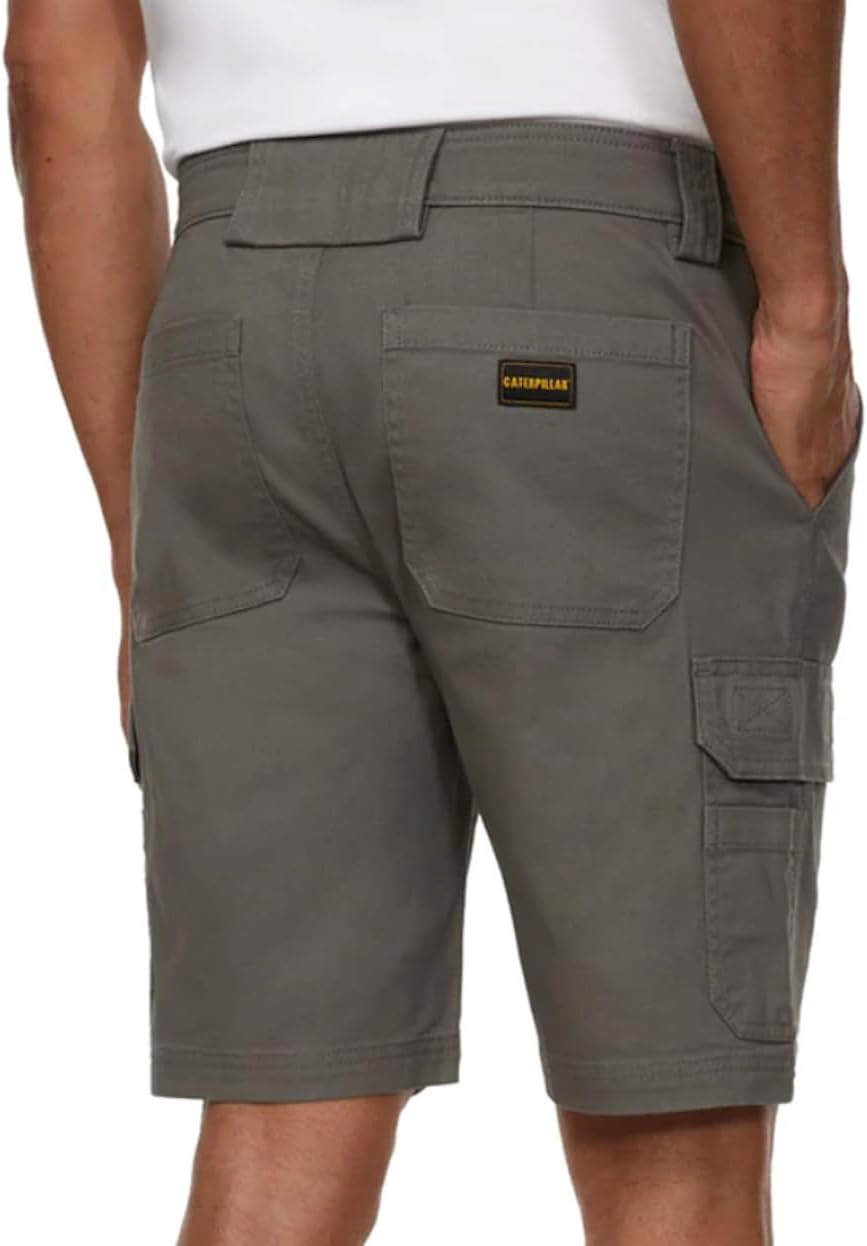 CAT Caterpillar Workwear Men's Cargo Flex Shorts (US, Numeric, 42, Regular, Regular, Gray)