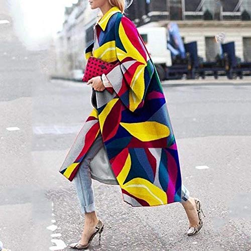 Women Vintage Trench Coat,Memela Women's Autumn Long Sleeve Pea Coat Lapel Open Front Long Jacket Overcoat Outwear Cardigan