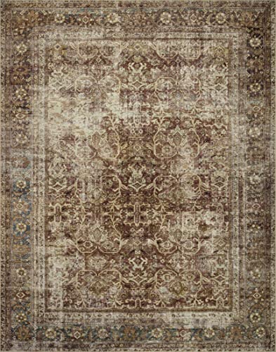 Image of Loloi Magnolia Home Sinclair Rust /Lagoon 7'-6 inch x 9'-6 inch Area Rug