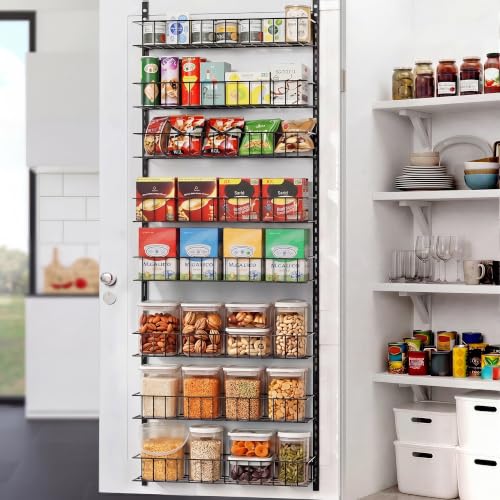 ElegantArray 8-Tier Pantry Door Organizer Black