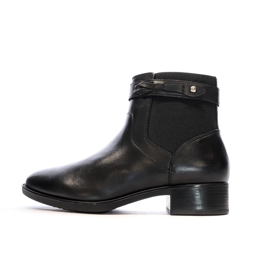 Geox Women's D Felicity Ankle Boot, Nero, 37.5 EU