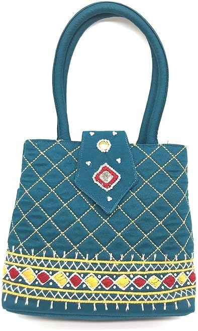 handicrafts Handmade MINI Bag for Women Handbag SMALL Size Traditional Hand Bag Micro Purse Cotton 8.5x.7x2.5 Inch Original Beads Thread Work Birthday Gift For Women Special