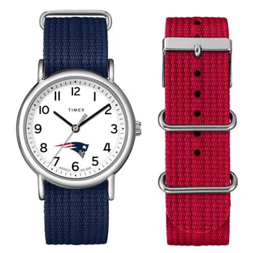 Montre Weekender 38 mm Timex bleu pour ne plus rater aucun match des Patriots de la NFL