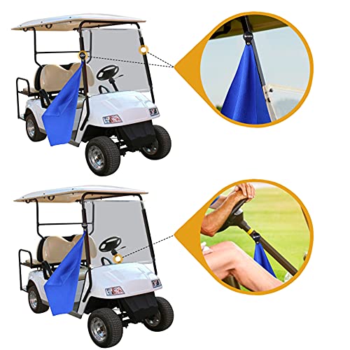 Zoea Magnetic Towel, Magnetic Clip For Golf Towel, Microfiber Fabric Waffle Pattern Towels Industrial Strength Magnet For Strong Hold To Golf Carts Or Clubs (1, Blue) #TOP6