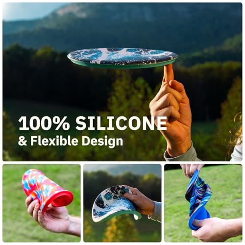 Waboba Wingman Pro - Faltbare Silikonscheibe - Fliegt gerade und weit, perfekt für Kinder und Erwachsene - Farbe Größe - Tundra