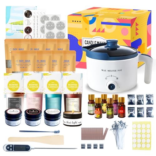 KQU Candle Making Kit for Candles, Home DIY Candle Wax Kit with G...