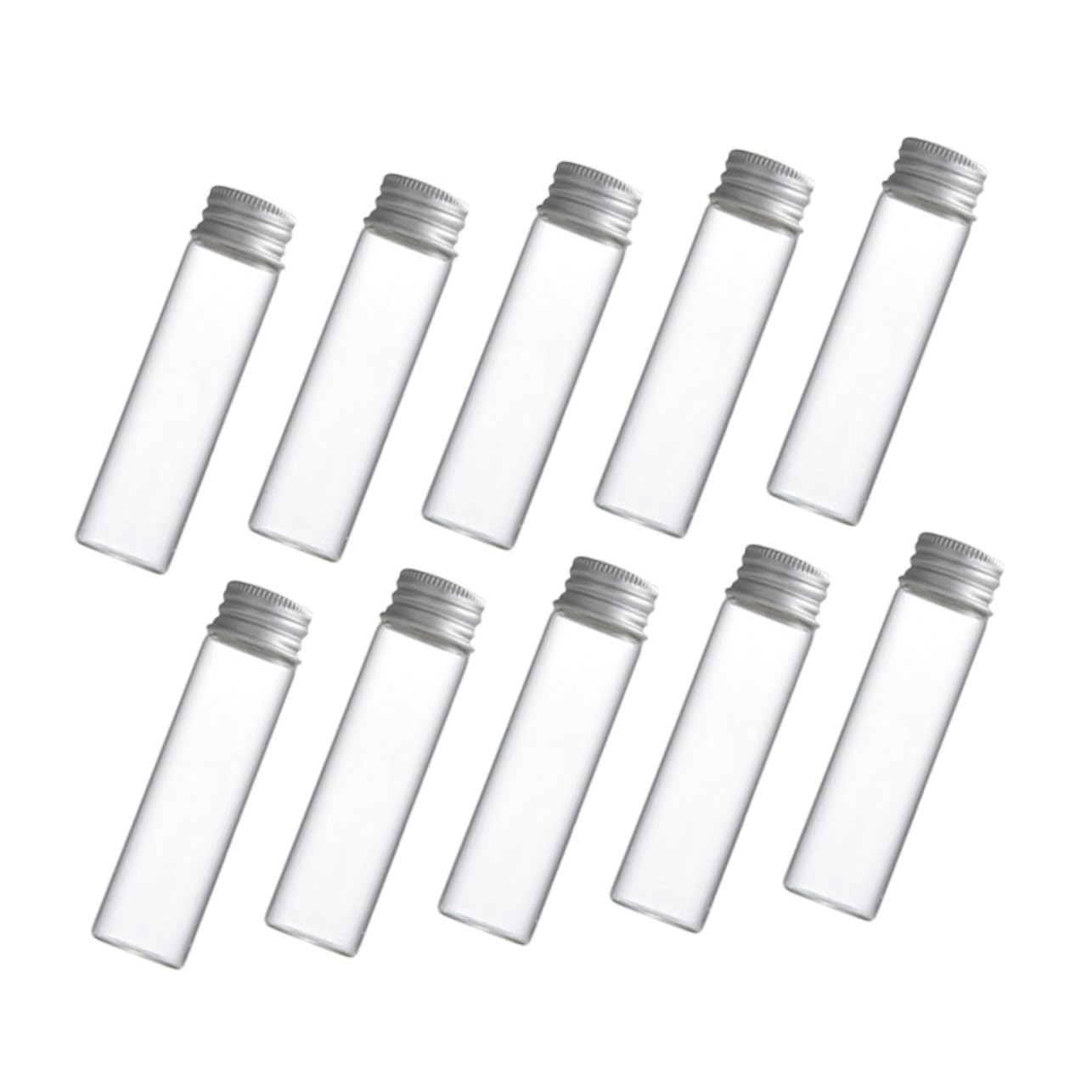 Garneck 30piezas de Muestra de Vidrio Transparente Tapa de Rosca de Frascos Pequeños para Prueba de Aceite y Almacenamiento de Hierbas Tubos de Ensayo para Laboratorio