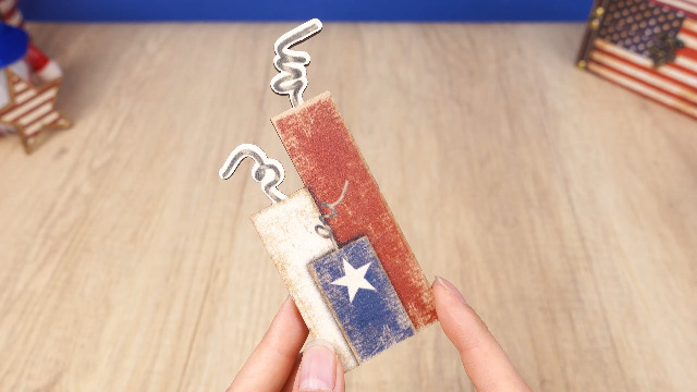 Decoración Patriótica de Madera 26 Piezas para Bandeja miniatura 7
