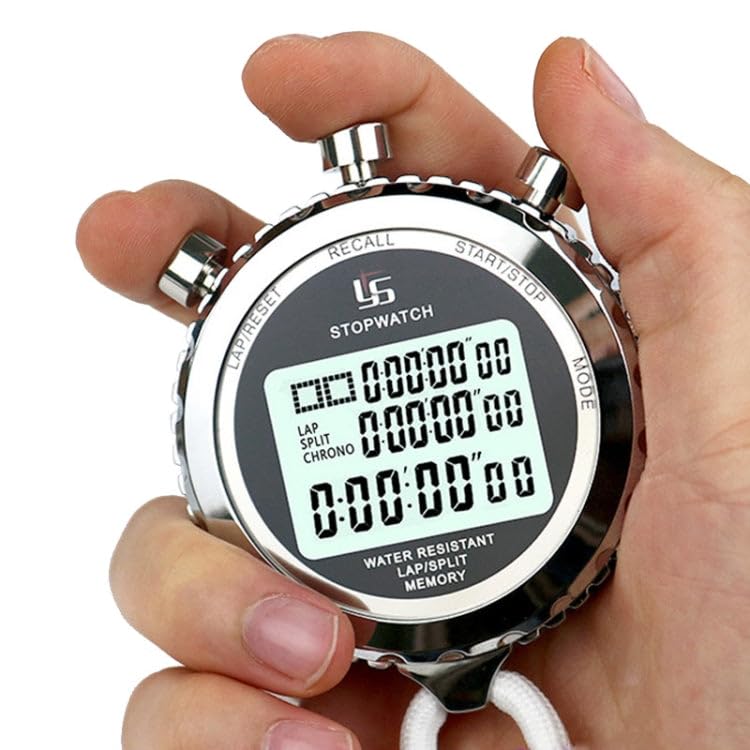 Metal Stopwatch 3 Rows Display Running Training Electronic Timers | YS-560 60 Memories 3 Rows Display-image-16