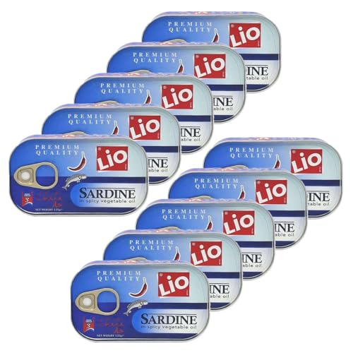 Lot 10x Sardine à l'huile de tournesol pimentée - Boîte 125g
