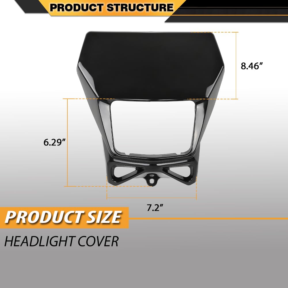 CNNELL Headlight Cover Compatible with Suzuki DR200S 2015-2018, Fit Suzuki DR650SE 2002-2023, Fit Suzuki DRZ400S 2002-2023, Fit Suzuki DRZ400SM 2005-2023 51811-29F50-019