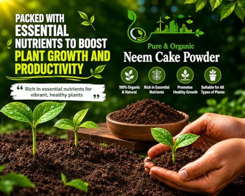 Image of SDF INDIA Neem Cake Powder for Plants 30KG - 100% Organic Neem Khali Fertilizer & Soil Conditioner | Rich in Natural Nutrients | Improves Soil Health & Root Development