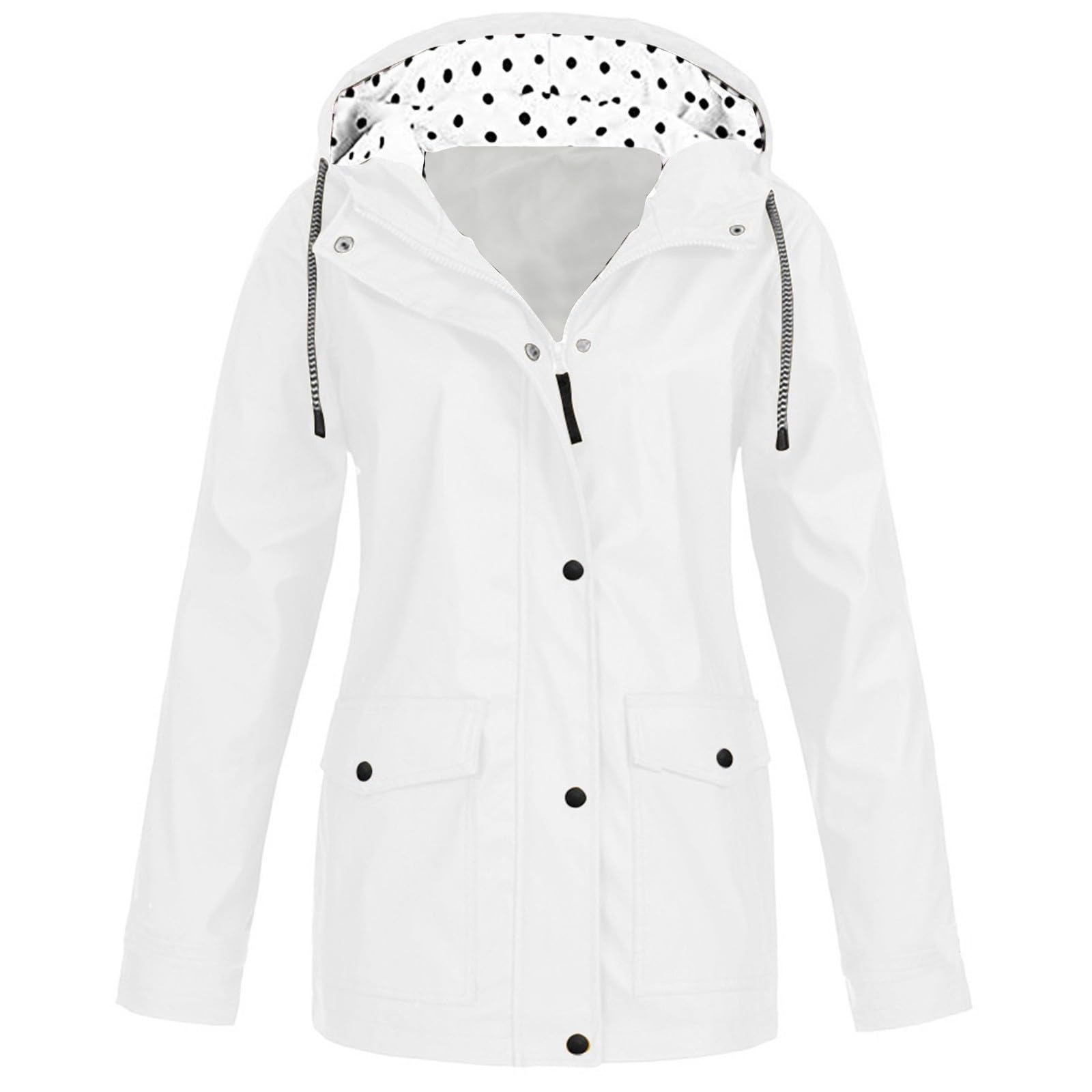 Cocila Manteau De à Capuche Double Poche Avec Cordon Serrage Pour Femmes Manteaux Hiver Veste En Jeans Veste Fleurie Printemps 2025 En Jean Cuir Blouson Moto Homologué Polaire Chaude