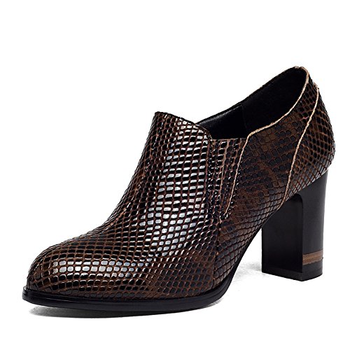 Chaussures à hauts talons sans douleur bout rond profond verni 24.3cm
