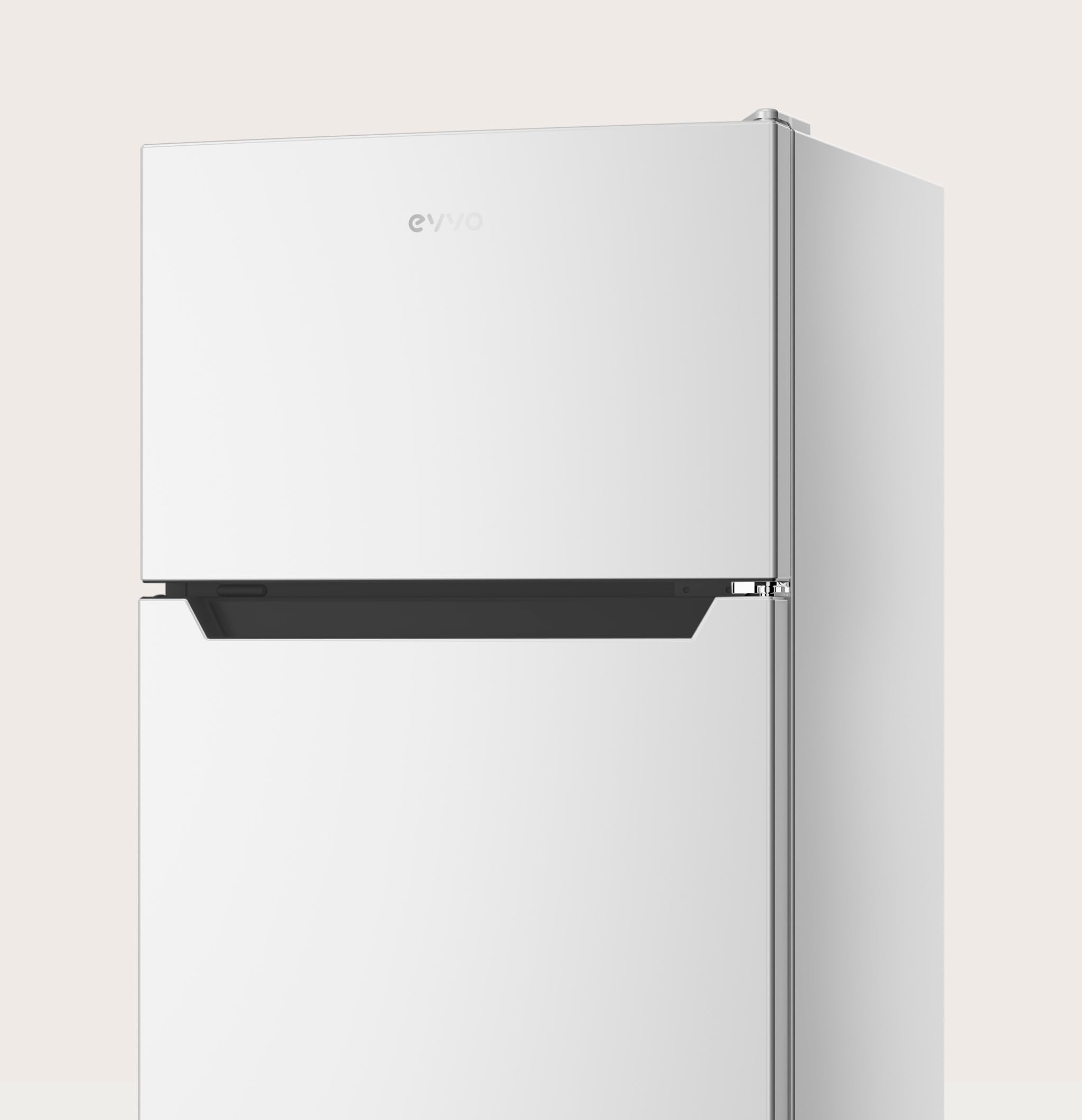 EVVO Frigorífico 2 Puertas F40, 211 L (170 L + 41 L), 142,8 cm, Clase E, 41 dB, Congelador 4 Estrellas, Baldas Cristal, Bajo Consumo, Blanco