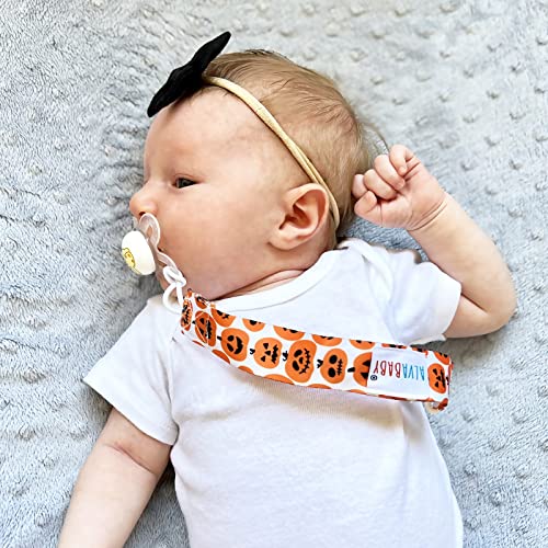 Image of ALVABABY Halloween Baby Pacifier Clips Paci Universal Holder Leash Pacifier Clip Binky Holder for Teether Soothie 6 Pack 6DBP05A