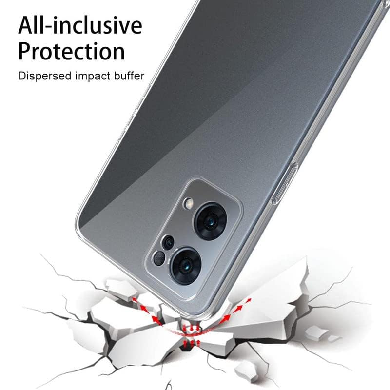 Image of NISHTECH for Oppo Reno 7 Pro 5G Premium Transparent Hybrid Soft Slim Dust Proof Back Case Cover Silicone with Camera Protection