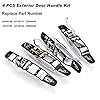 Nakuuly Exterior Chrome Door Handle 4 PCS Front Rear Driver & Passenger Compatible with 2007-2014 Cadillac Escalade Chevy Avalanche Silverado Suburban GMC Sierra Yukon OE # 22738722 22738721 20828258 #4