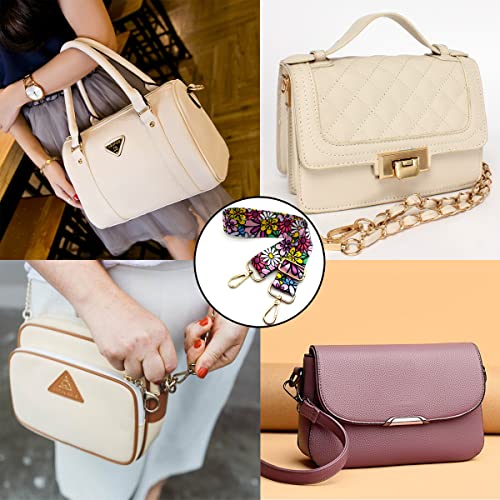Verstellbarer Schultergurt für Taschen Bunt, Taschengurte zum Wechseln, Taschengurt Breit mit Karabiner Gold, 80-130 cm Tragegurt Tasche für Damen Umhängegurte, Moderne Handtasche, 3.8cm, 52