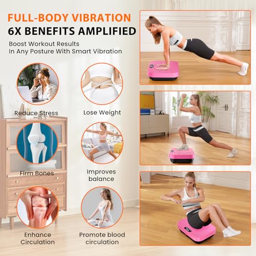 Image of Pallet of SEDOZIK Vibration Plate Exercise Machine, 2026 Upgraded Whole Body Vibrating Platform for Lymphatic Drainage, Muscle Toning, Home Fitness Shaker Board with 120 Speeds, 450lb Capacity, Pink