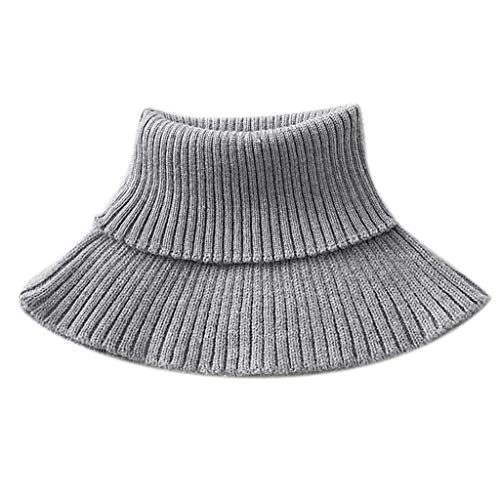 zrshygs Tricot côtelé Faux col Hiver Pull Amovible col roulé Dickey Cache-Cou Cover