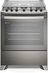 Fogão Electrolux 5 Bocas Experience com VaporBake Prata FE5TC