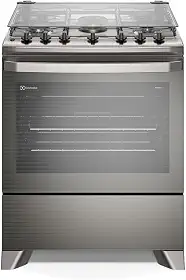 Fogão Electrolux 5 Bocas Experience com VaporBake Prata FE5TC